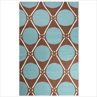 Jaipur Grid Dot Rug from En Casa By Luli Sanchez - Cyan Blue